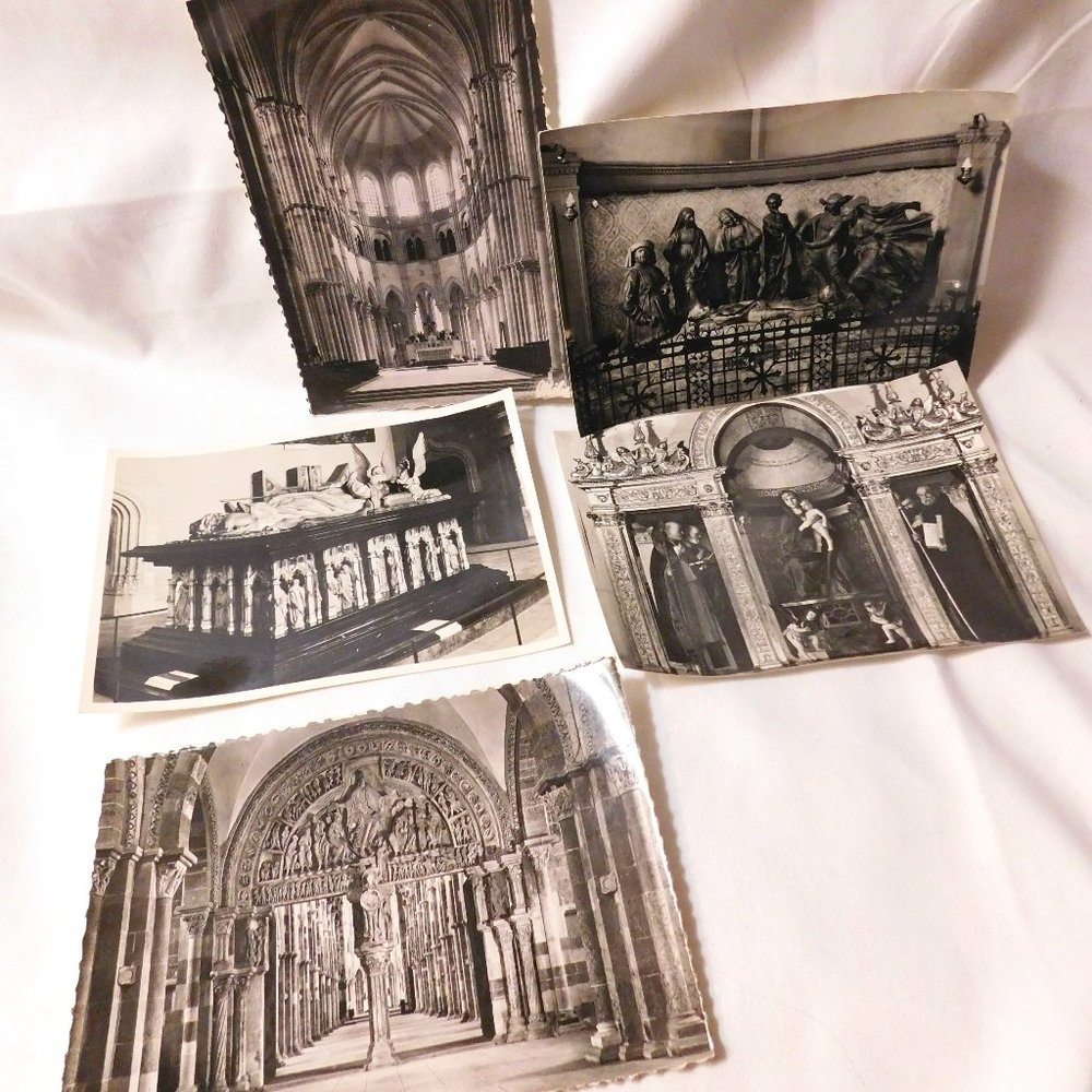 Vintage Black and White Postcards from Europe